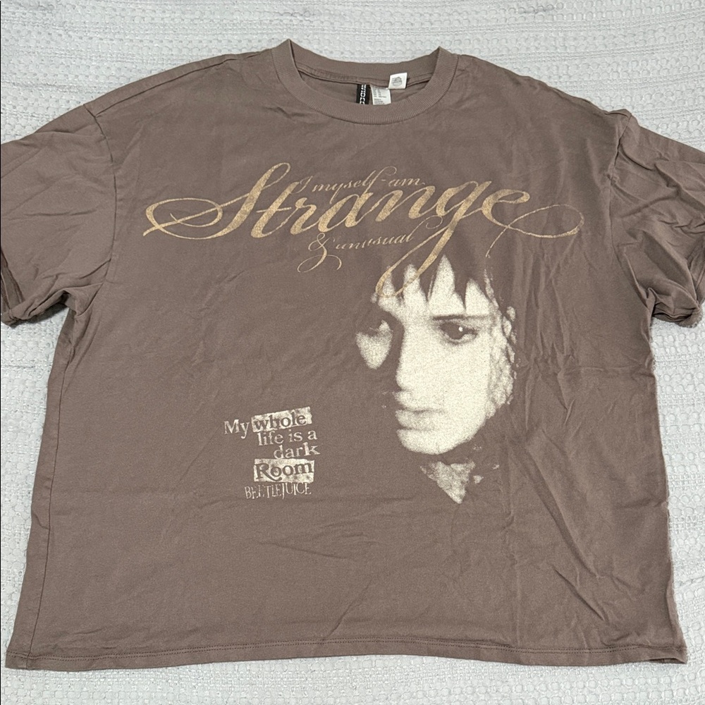 Divided Brown Graphic Tee